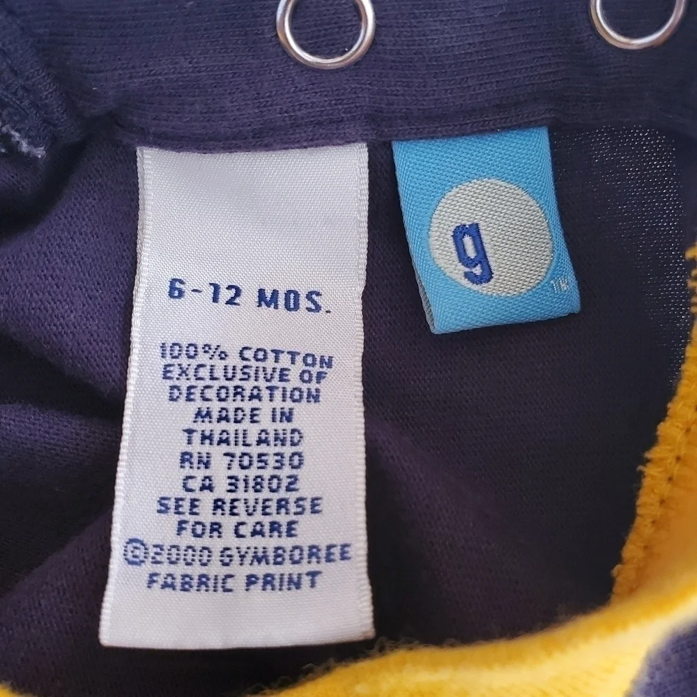 K1304 * Gymboree Boys Igloo Long Sleeve Tee Blue Yellow Size 6/12M
